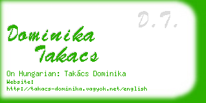 dominika takacs business card